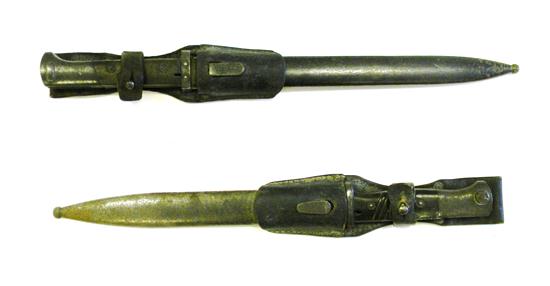 Appraisal: Mouser rifle bayonet for Czech Mouser matching scabbard '' l