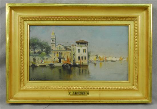 Appraisal: ITALIAN SCHOOL th century MOTIF AT VENICE oil on panel