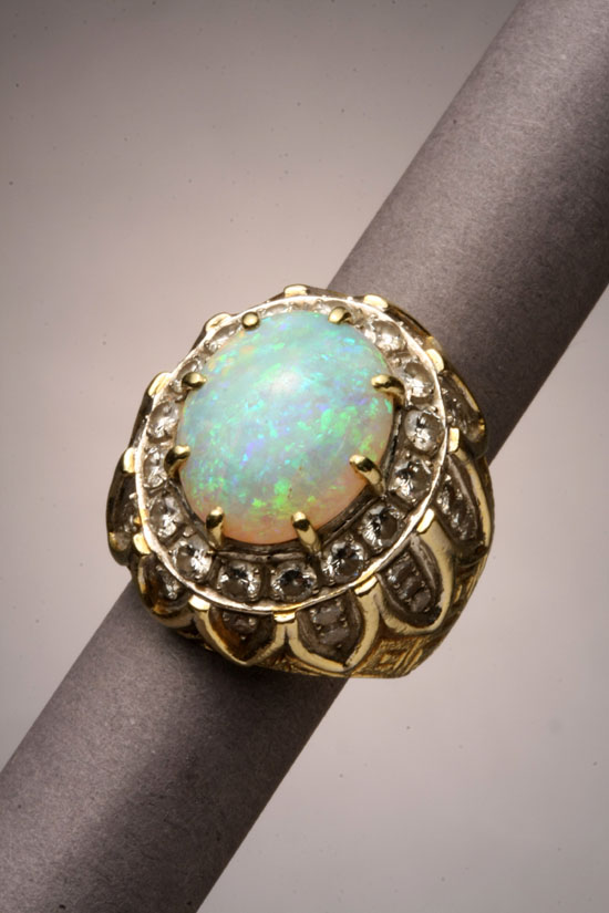 Appraisal: Lot Property of Various Owners -Karat Yellow-Gold White Opal and