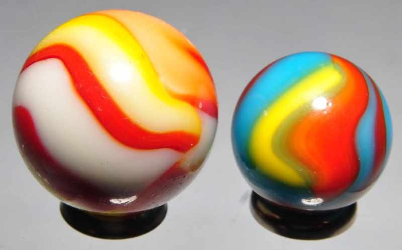 Appraisal: Lot of Marbles Description Smaller Pelitier Superman marble in condition