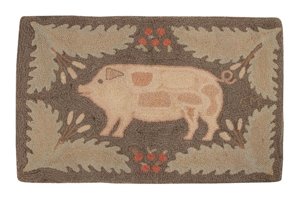 Appraisal: CLAIRE MURRAY HOOKED WOOL RUG TH CENTURY X CLAIRE MURRAY