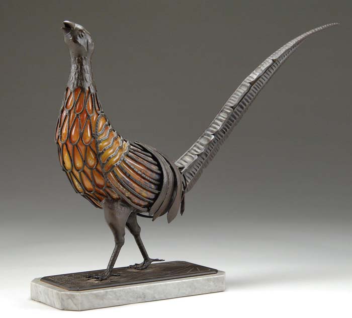 Appraisal: CHAPELLE MULLER FIGURAL LAMP Extremely fine figural lamp in the