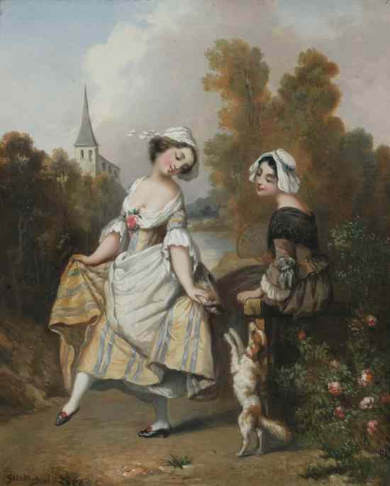 Appraisal: CHARLES FRANCOIS PROSPER GUERIN French th century FROLIC IN THE