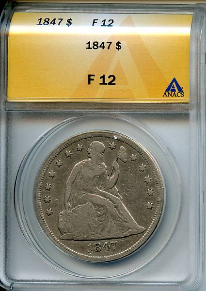 Appraisal: Fine ANACS Well centered and evenly worn with attractive gray