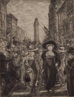 Appraisal: John Sloan etching John Sloan American - - ''Fifth Avenue