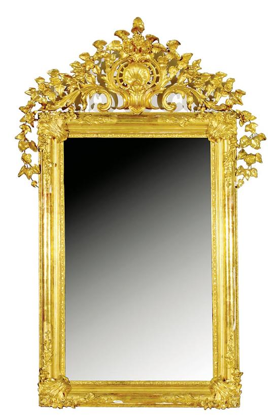 Appraisal: Chippendale style carved and gilded mirror probably England th century