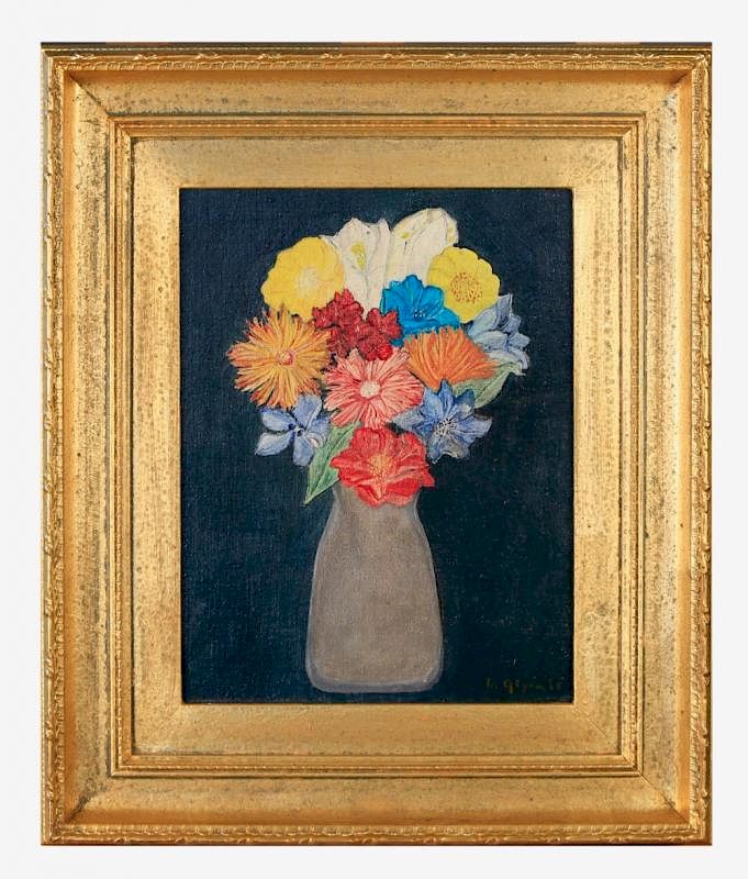 Appraisal: Doris Roberts Goyen American thc Still life Flowers in Vase