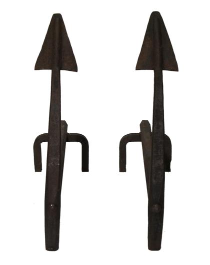 Appraisal: Large iron anchor andirons early th century