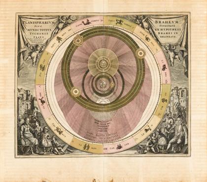 Appraisal: piece Hand-Colored Celestial Map Cellarius Andreas Planisphaerium Braheum sive Structura