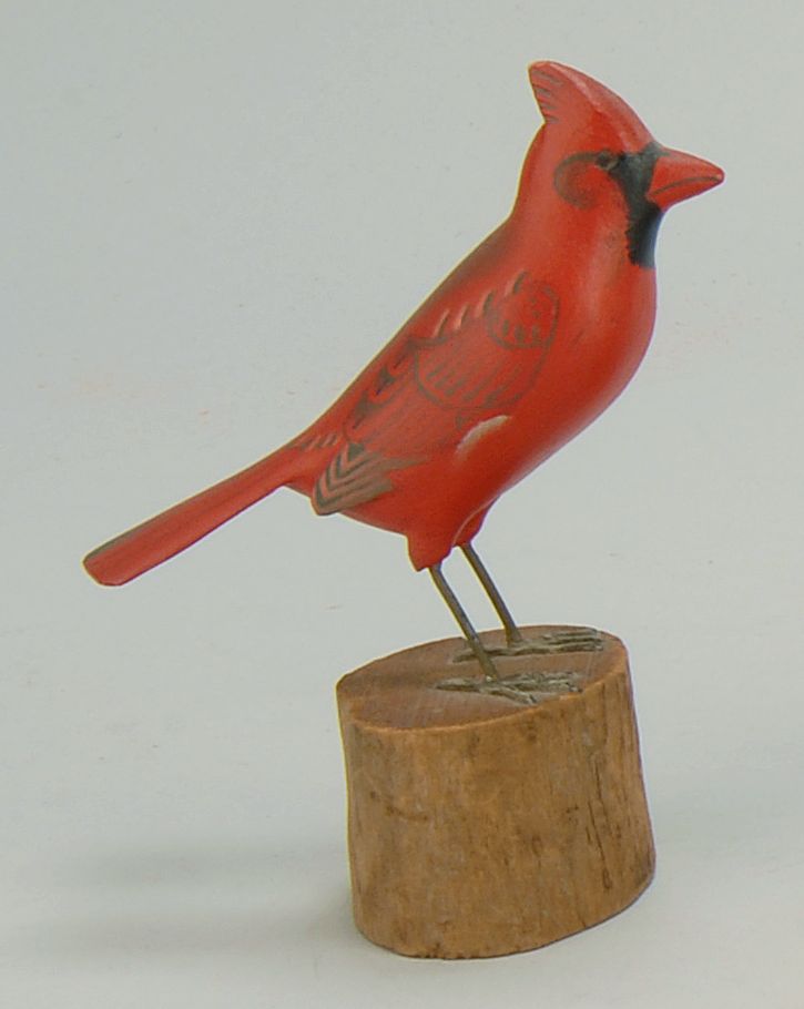 Appraisal: THREE-QUARTER SIZE MALE CARDINAL By Robert Morse of Ellsworth Maine