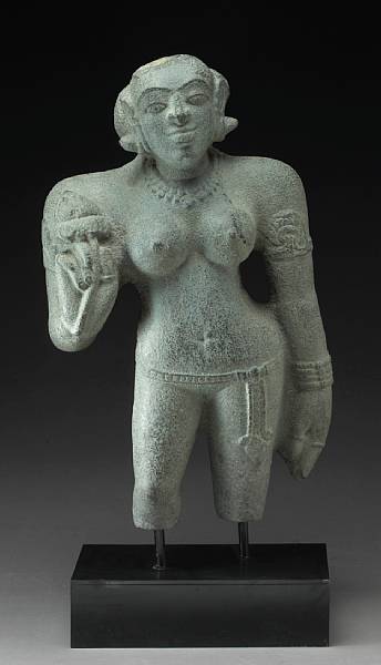 Appraisal: A large granite figure of Bhu-devi South India th Century