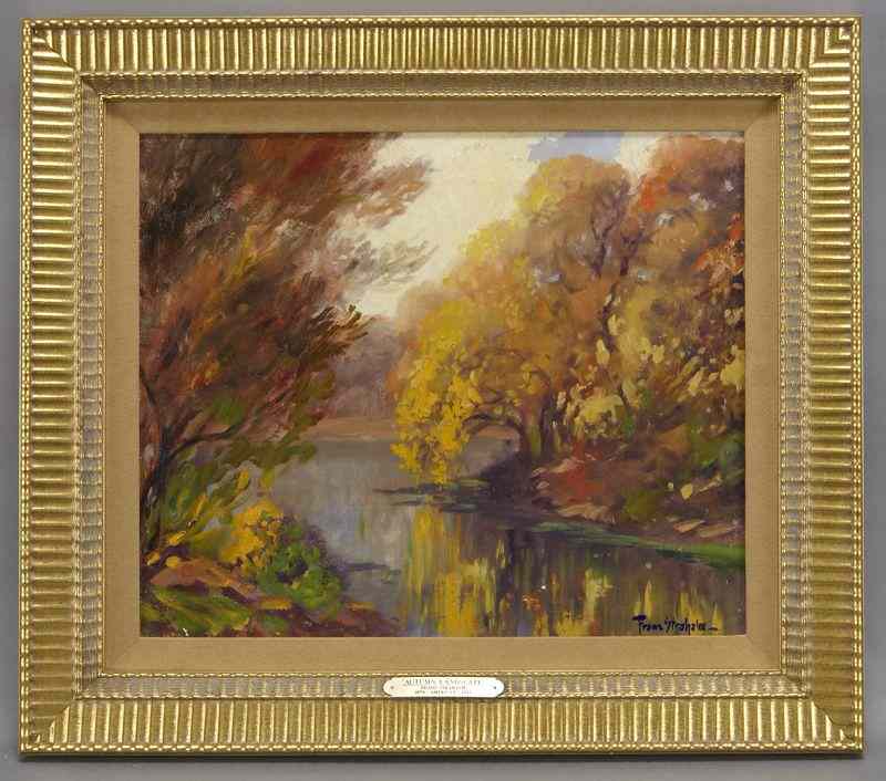 Appraisal: Franz Strahalm ''Autumn Landscape'' oil paintingon canvas Canvas ''H x