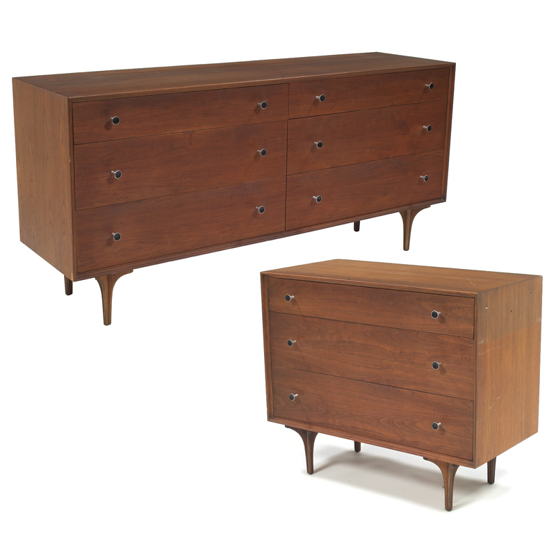 Appraisal: Greta Grossman cabinets pair by Glenn of California with hanging