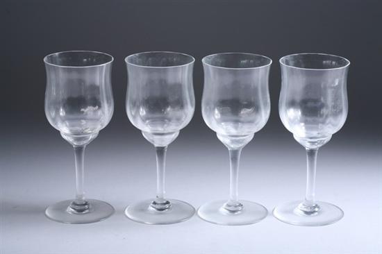 Appraisal: EIGHT BACCARAT CRYSTAL WATER GOBLETS Capri optic pattern - in