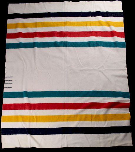 Appraisal: Hudson Bay Wool Trade Blanket You are bidding on a