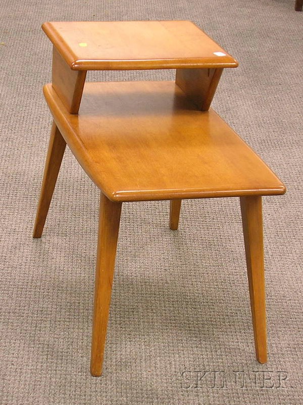 Appraisal: Heywood-Wakefield Maple Two-Tier End Table