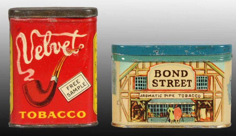 Appraisal: Lot of Sample Tobacco Tins Description Includes one Velvet and