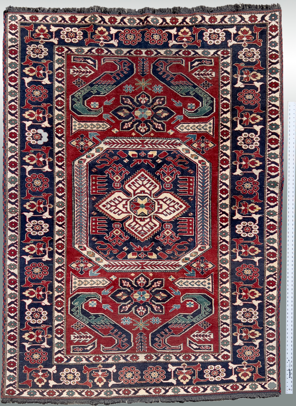 Appraisal: TURKISH HAND KNOTTED WOOL RUG ' '' X '' This