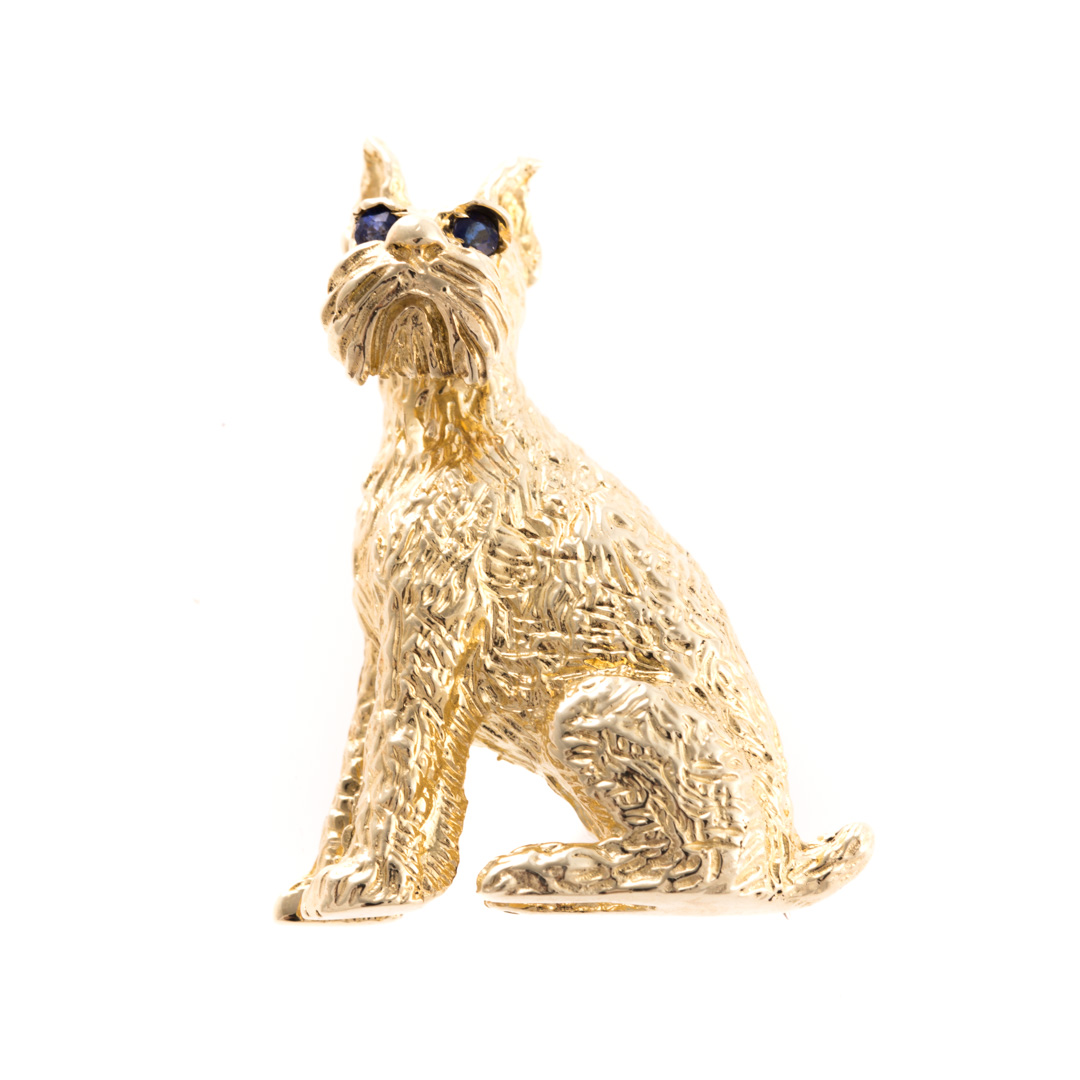 Appraisal: A Lady's K Gold Dog Brooch Pin K yellow gold