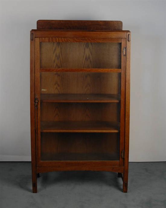 Appraisal: Limbert Oak Arts Crafts China Cabinet single door glass sides