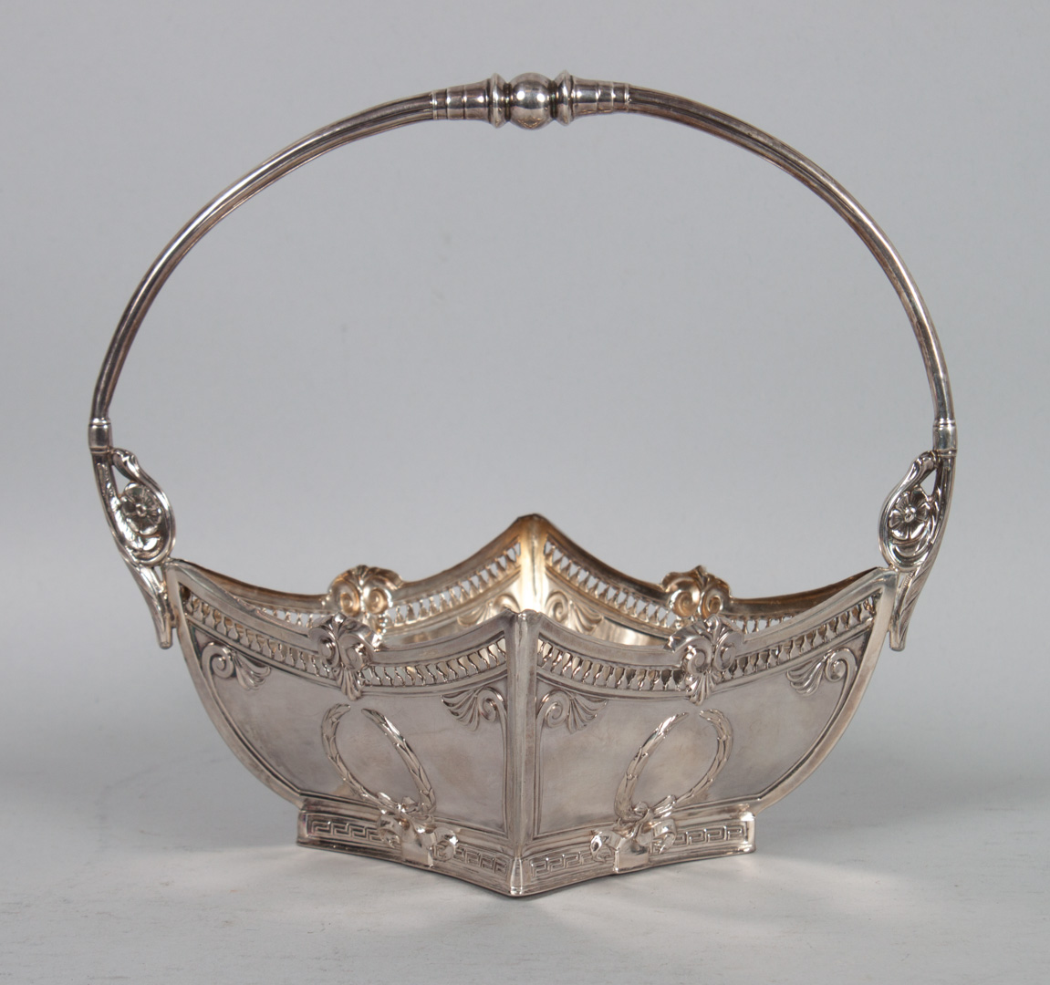 Appraisal: German silver wedding basket Wilhelm Binder Schw bisch Gemund late