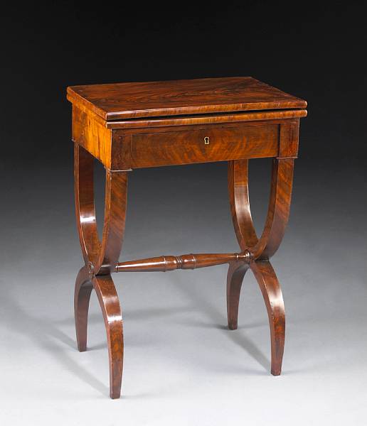 Appraisal: An Empire mahogany table a ouvrage first quarter th century