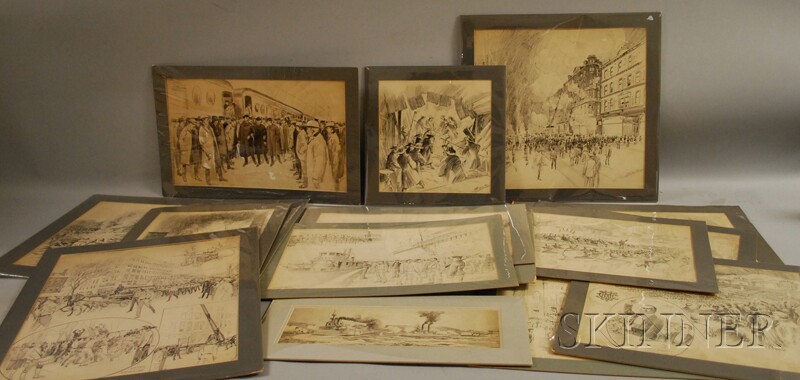 Appraisal: Vernon Howe Bailey American - Extensive Group of Drawings including