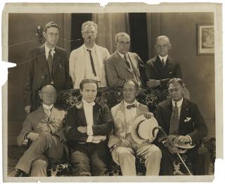 Appraisal: Houdini Harry Ehrich Weiss Photograph of Houdini with Seven Men