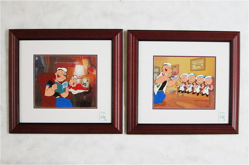 Appraisal: MYRON WALDMAN LIMITED EDITION ANIMATION CELS American - Popeye scenes