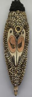 Appraisal: Carved Mwai Sister Mask Carved Mwai Sister Mask Cowrie shell