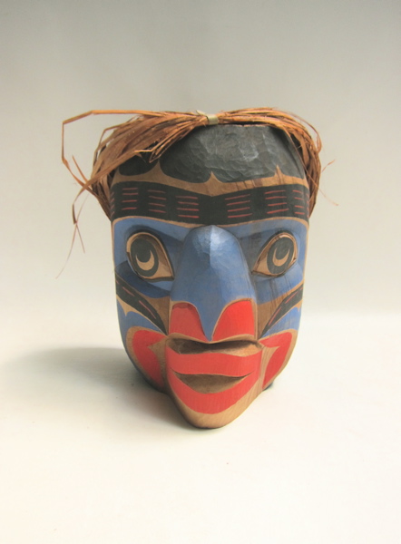 Appraisal: MATT JAMES KWAKIUTL SPEAKER MASK with totemic carved and painted