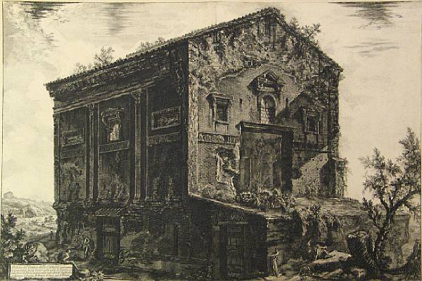 Appraisal: Giovanni Battista Piranesi Italian - Temple of the Camenae H