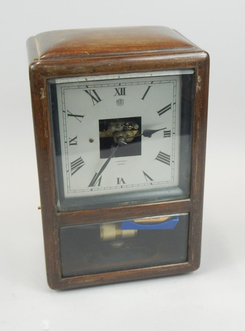 Appraisal: An unusual boulle electric mantel clock the silvered dial stamped