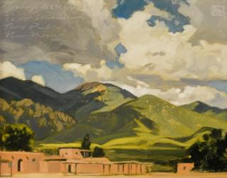 Appraisal: Michael Cassidy b Sangre de Cristo Taos Pueblo oil on