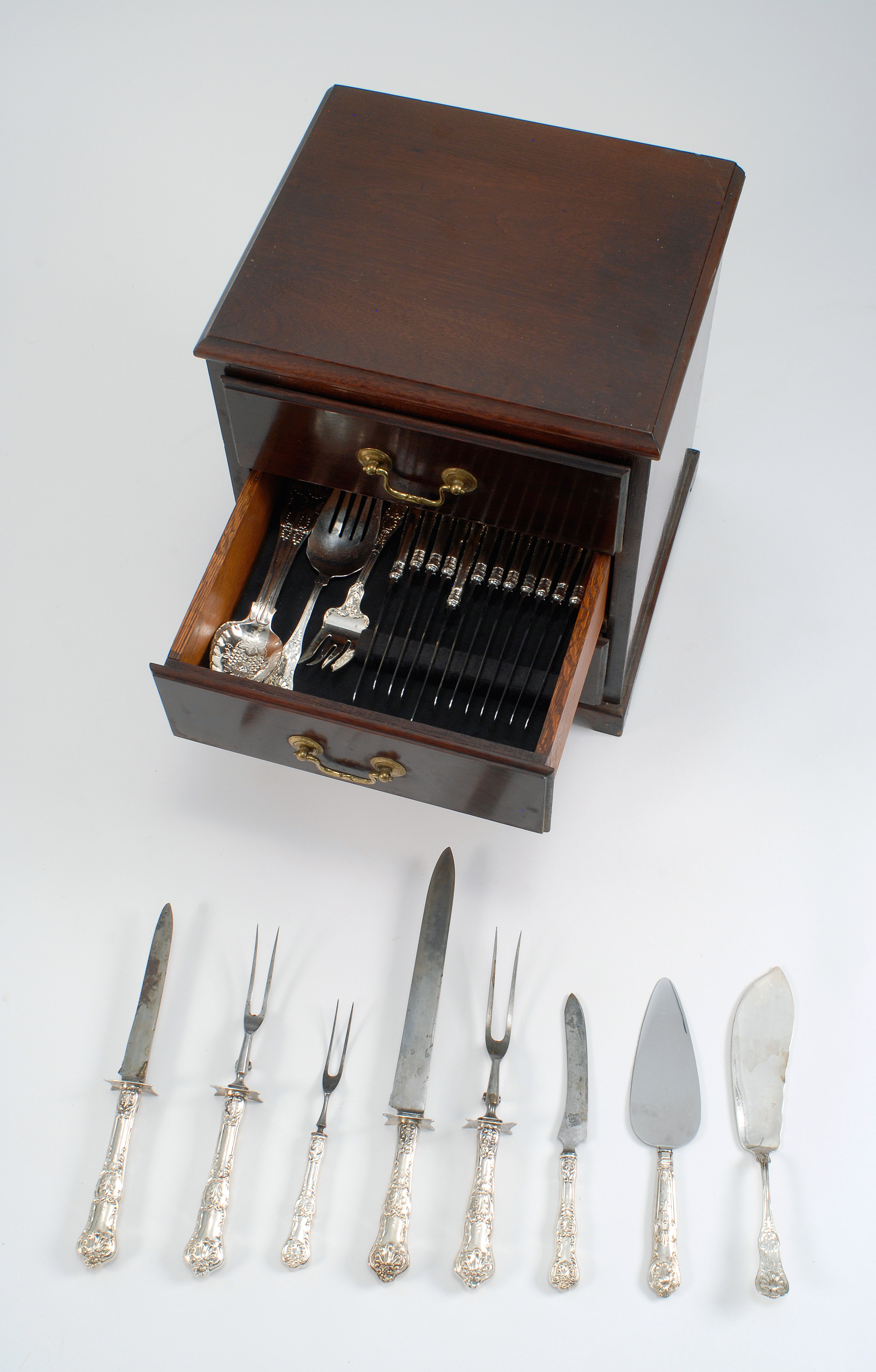 Appraisal: DOMINICK HAFF CASED STERLING SILVER FLATWARE SET In the King