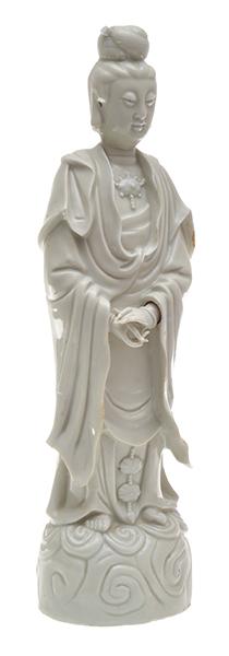 Appraisal: A BLANC DE CHINE GUANYIN TH TH CENTURY small loss