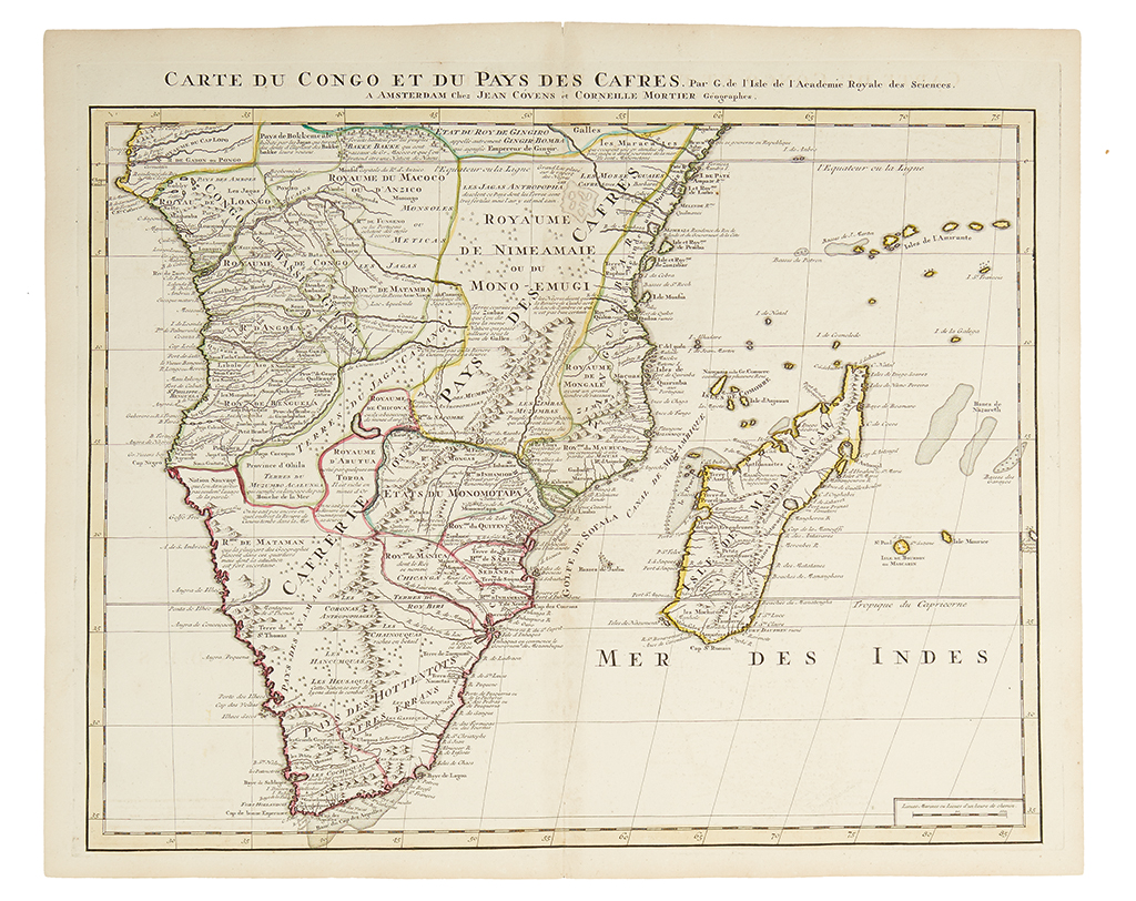 Appraisal: DELISLE GUILLAUME Carte du Congo et du Pays des Cafres