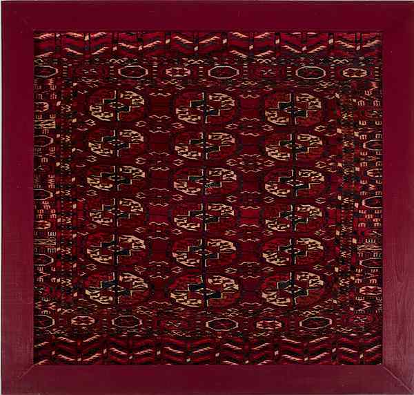 Appraisal: Framed Turkomen Rug Central Asia ca 's a framed piece