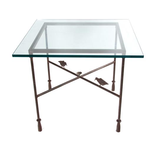 Appraisal: Sale Lot A Giacometti Style Metal Table th century having