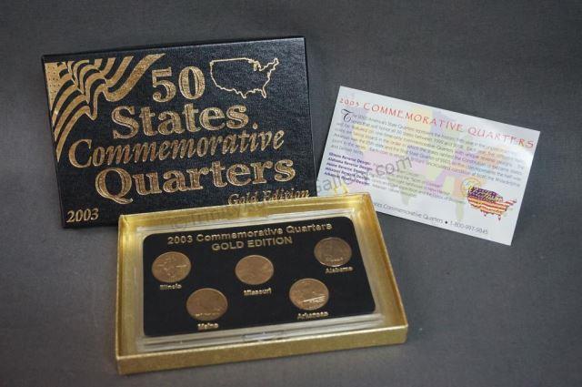 Appraisal: Includes the State Quarters k Gold Layered Commemorative coin Set