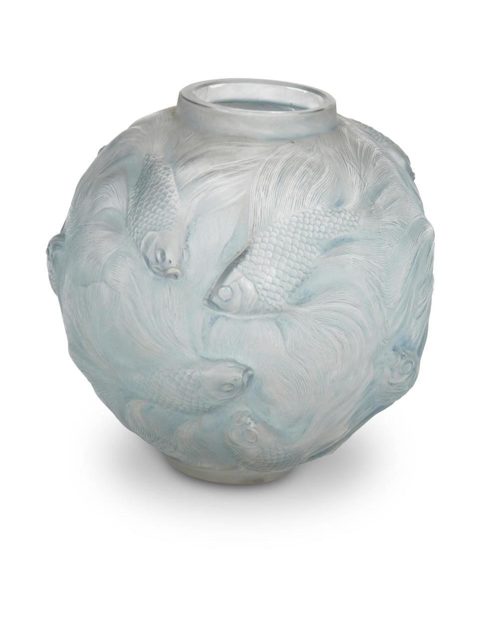 Appraisal: A R LALIQUE FORMOSE GLASS VASEA R Lalique Formose glass