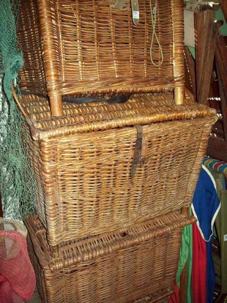 Appraisal: A COLLECTION OF SIX COLLECTABLE CANE BASKETS AND TWO CARDBOARD