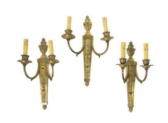 Appraisal: Sale Lot A Set of Three Louis XVI Style Gilt