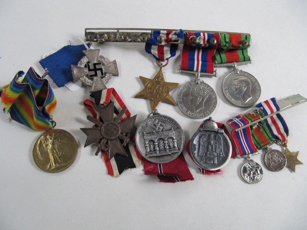 Appraisal: Lot comprising assorted British and German war medals