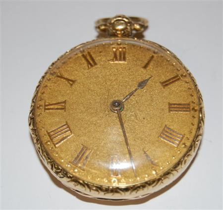 Appraisal: An early th century ct gold cased pocket watch the