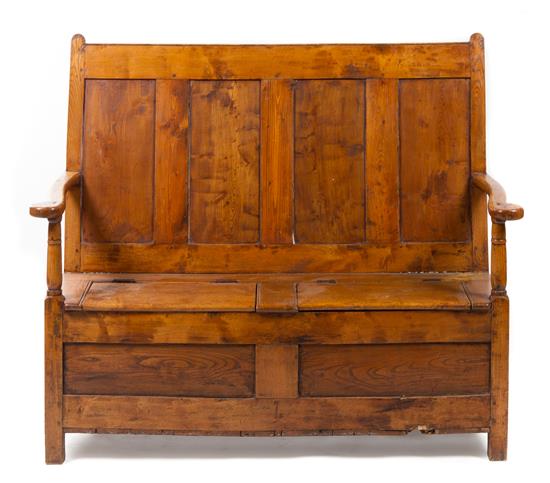 Appraisal: Sale Lot An English Oak Settle th th century having