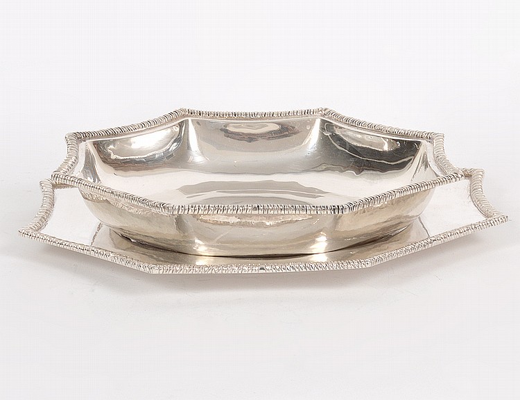 Appraisal: MEXICAN ORTEGA STERLING SILVER BOWL AND TRAY th Century Marked