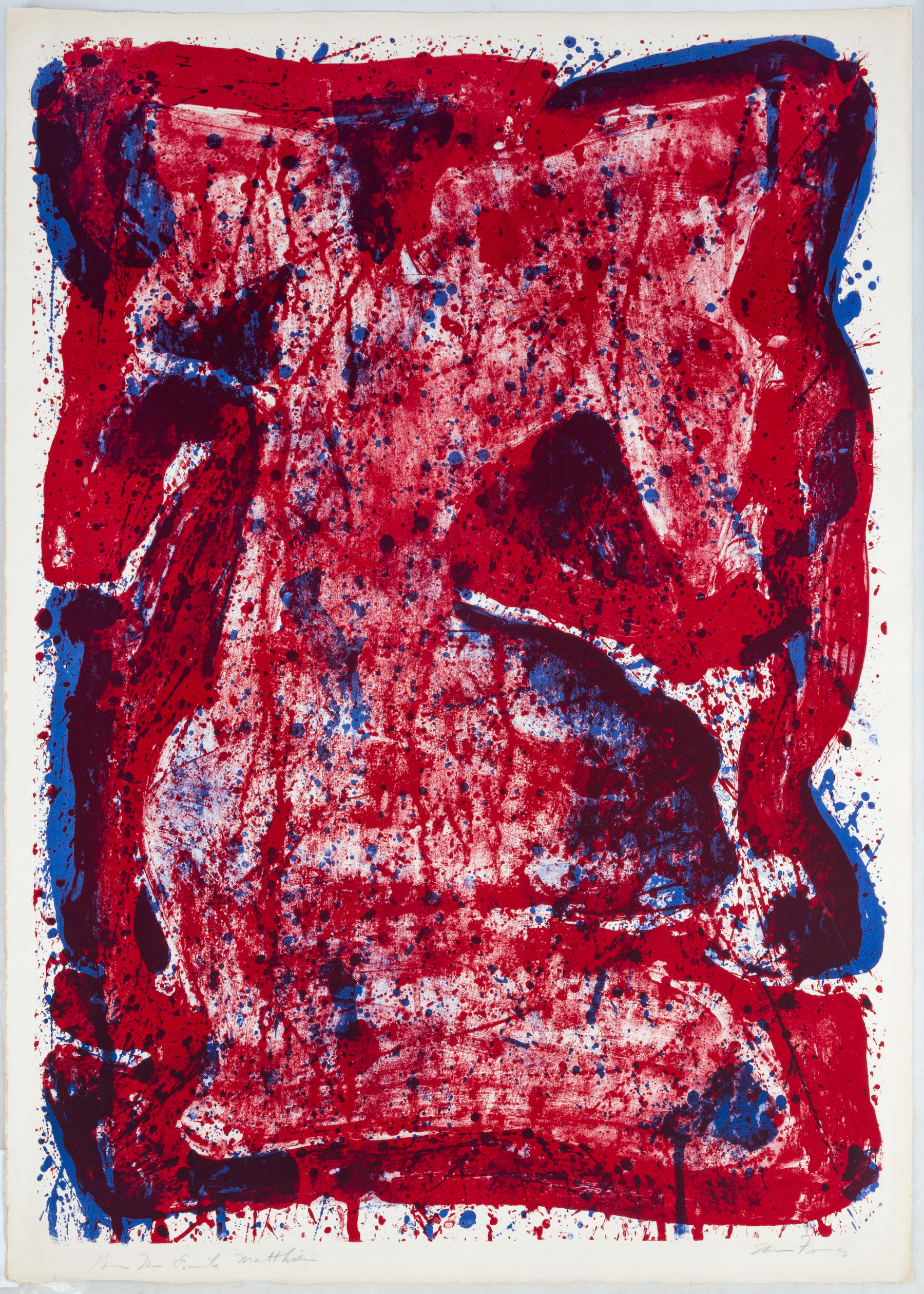 Appraisal: SAM FRANCIS AMERICAN - AFFICHE MODERNA MUSEET STOCKHOLM lithograph on