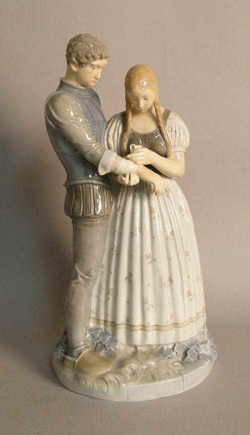 Appraisal: Royal Copenhagen porcelain figure of young couple h