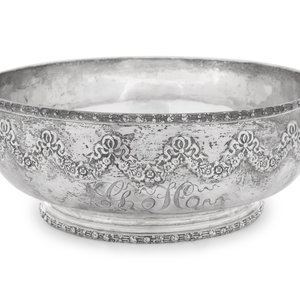 Appraisal: An American Silver Bowl Dominick Haff New York early th